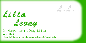 lilla levay business card