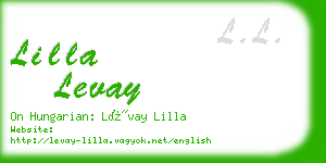 lilla levay business card